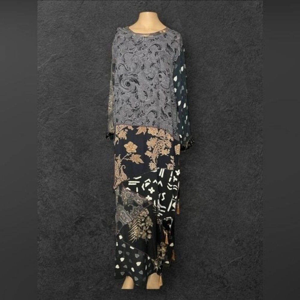 Vintage Nothing Matches Patchwork Dress Mixed Print
